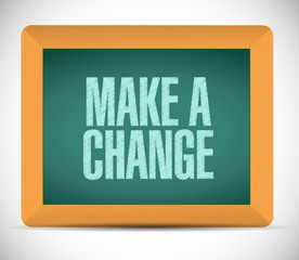 make a change sign illustration design
