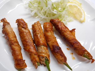 オクラの豚肉巻き