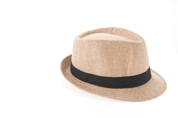 Straw hat isolated on white background