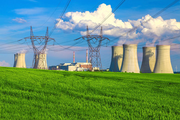 Nuclear power plant Dukovany in Czech Republic Europe