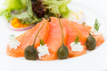 Smoked salmon salad