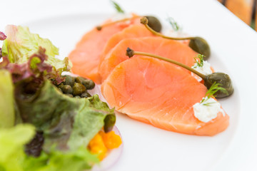 Smoked salmon salad