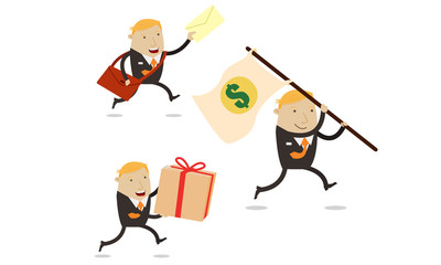 Delivery businessman