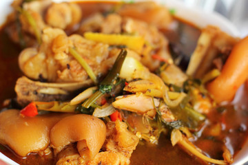 soup spicy leg-pork hot and spicy