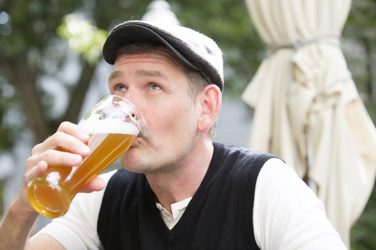 Man Drinking Beer