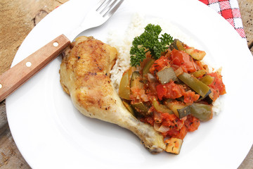 poulet et ratatouille