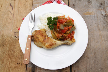poulet et ratatouille