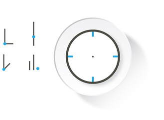 Clock - colored illustration of a clock, Vector.