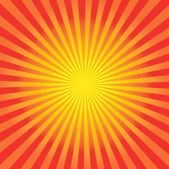 Orange Sun Sunburst Pattern