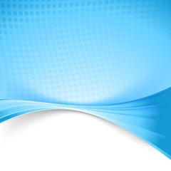 Blue color wave dotted background template
