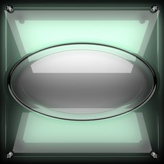 polished metal background with glass