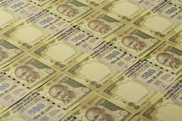 Row of Indian Currency