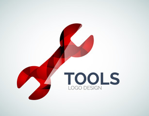 Tools icon logo design made of color pieces