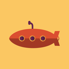 Submarine. Transportation Flat Icon