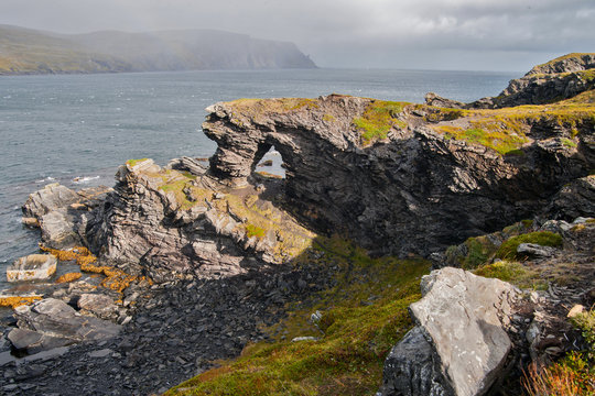 Steinformation am Nordkapp