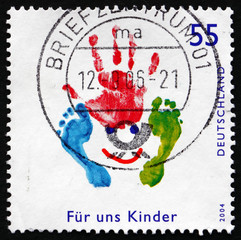Postage stamp Germany 2004 Hand and Foot, Footprint