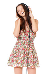 Girl with headphones