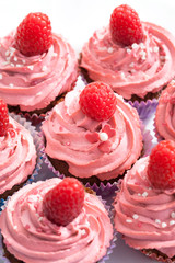 Tasty raspberry cupcakes