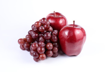 Red grape and Red apples