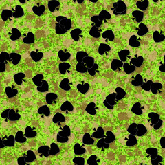 Spade shapes with seamless generated texture background