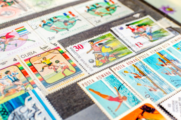 Fototapeta na wymiar Stamp collection