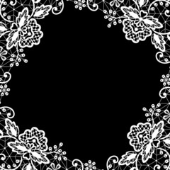 lace on black background