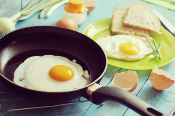 Egg for breakfast in the countryside