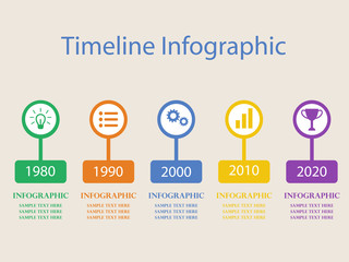 Fototapeta premium timeline infographics vector