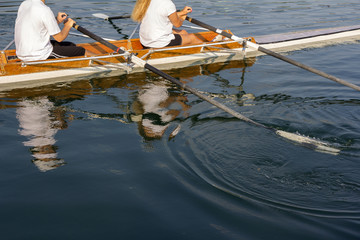 Man and woman in a boat © smuki