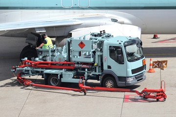 Betankung eines Flugzeugs