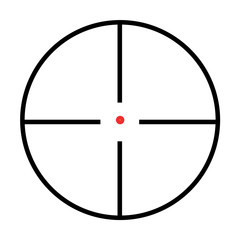 Isolated crosshairs on white background