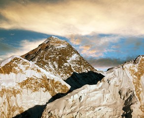 Evening colored view of Everest