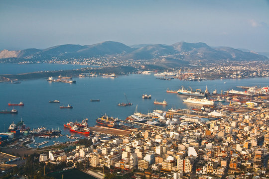 Shipyards in Perama, Piraeus, Athens.