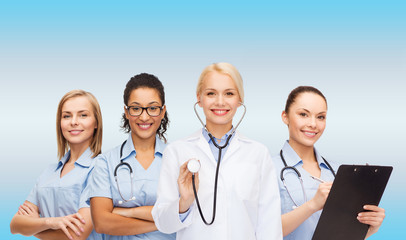 Fototapeta premium team or group of female doctors and nurses