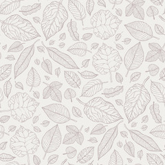 Leaves. Seamless vector background.