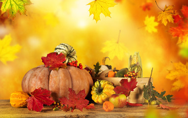 Naklejka na ściany i meble Beautiful autumn background