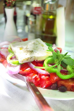 Ein Leckerer griechischer Salat