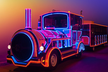 Fabulous, magical locomotive glow in the dark colored lights