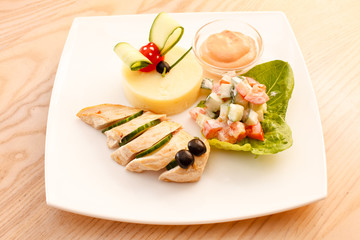 chicken with mashed potatoes for kids menu