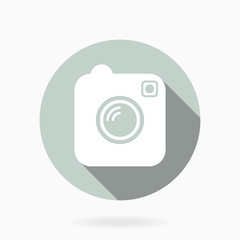 Camera Vector Icon With Flat Design