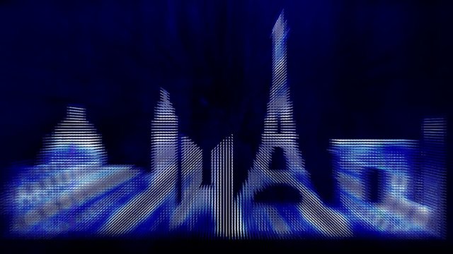 Paris City Name Reveal Animation 3, blue