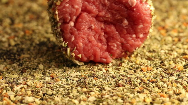 minced meat and spices