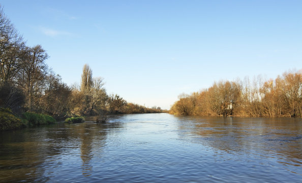 River Oder  in Brzeg. Poland