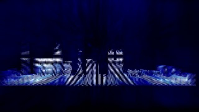 Tokyo City Name Reveal Animation 3, blue