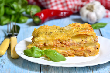 Lasagna bolognese.