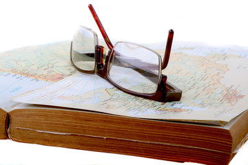 Glasses over a book