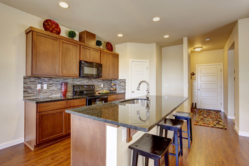 Kitchen room with island