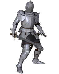 Fifteenth Century Medieval Knight in Fighting Pose