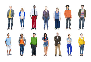 Obraz premium Group of Multiethnic Diverse Colourful People