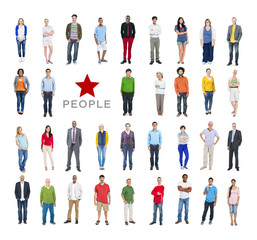 Group of Multiethnic Diverse Colorful People